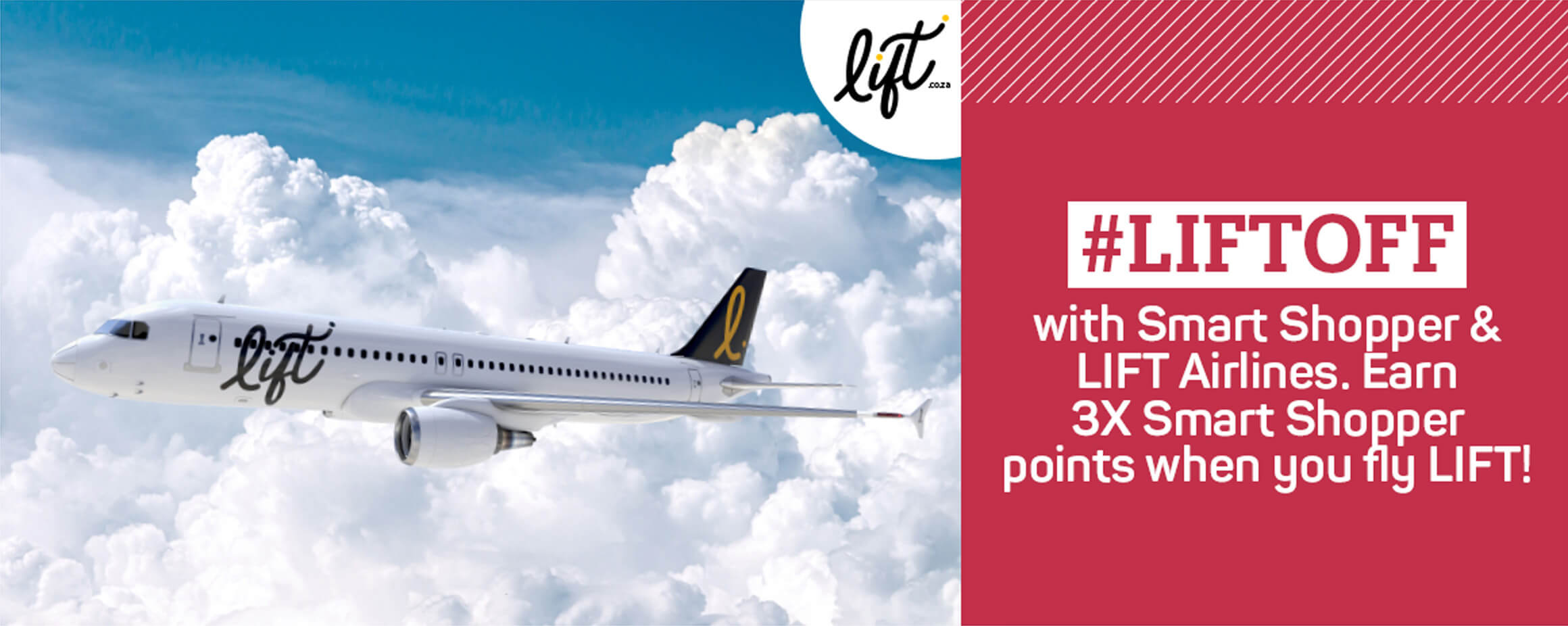 #LIFTOFF with Pick n Pay Smart Shopper & LIft Airlines. Earn 3x Smart Sjopper points when you fly lift!