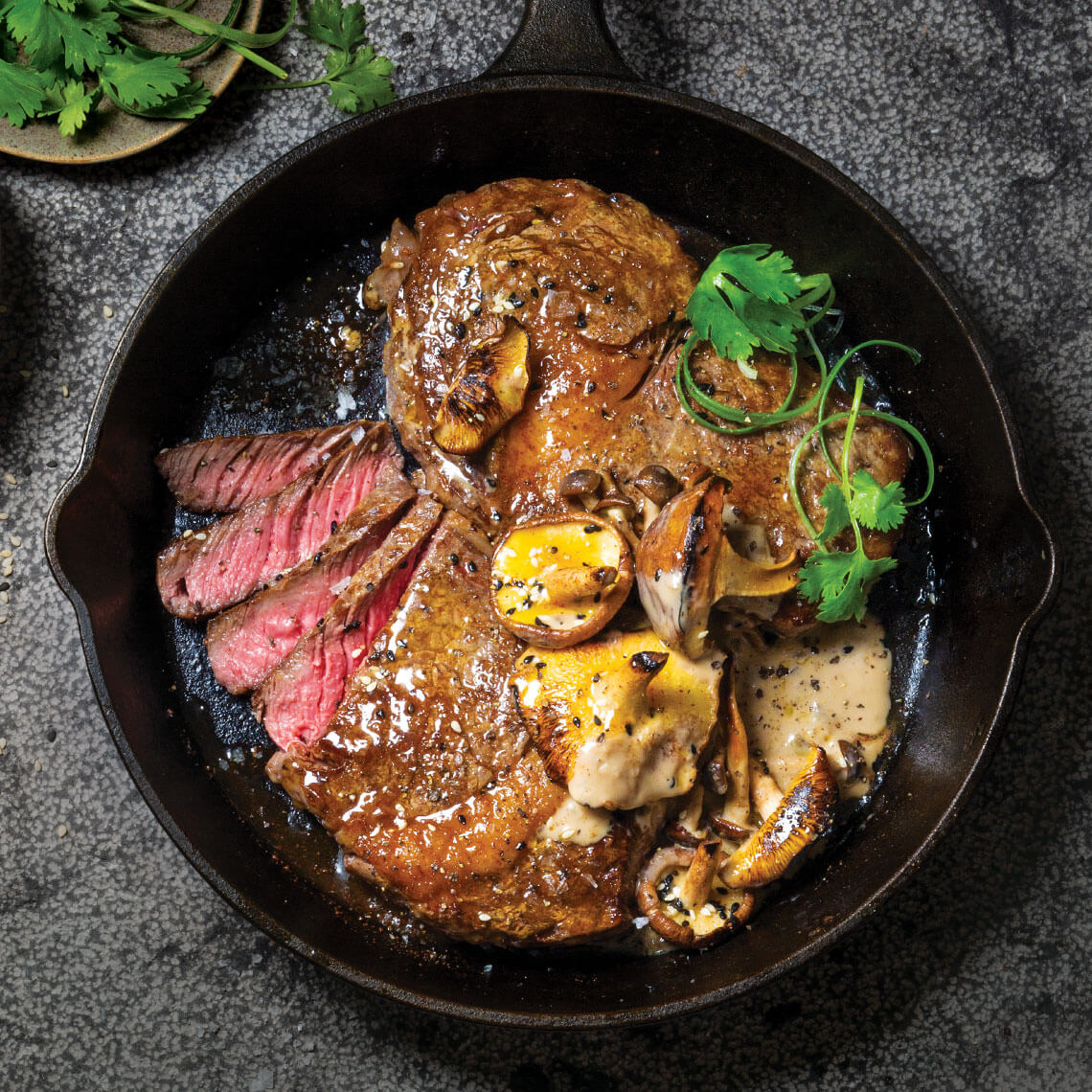 Wagyu steak with Asian miso mushroom sauce Recipes Pick n Pay