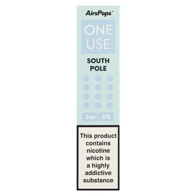 AirsPops One Use South Pole 5% Nicotine Salt Disposable Vape 3ml