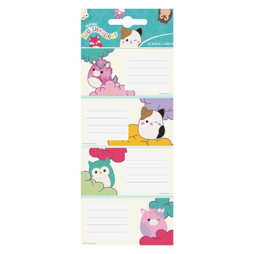 Creative Squishmallows Book Labels 16 Pack | PnP