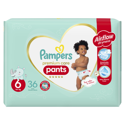 Pampers Premium Care Pants Size 6, 36 Nappies