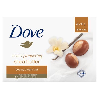 Dove Shea Butter Beauty Cream Bar – 6 Twin Packs (12 Bars Total) – 90g Each