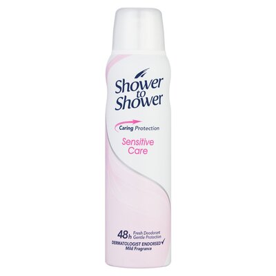 Shower To Shower Sensitive Antiperspirant Body Spray 150ml