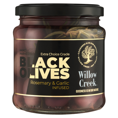 Willoe Greek Rosemary & Garlic Infused Black Olives 285g | PnP