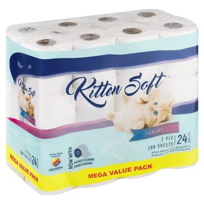 Kitten Soft 2ply 200 Sheets Mega Vp 24 Pack | PnP