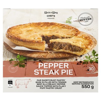 PnP Pepper Steak Pie 500g
