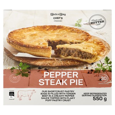 PnP Pepper Steak Pie 500g | PnP