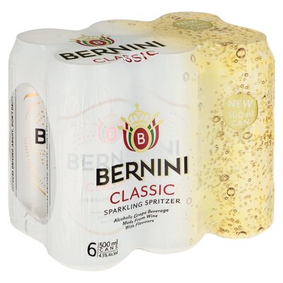 Bernini Classic Cans 6 x 500ml