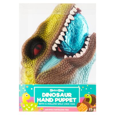 PnP Dinosaur Hand Puppet With Chocolate Coin 25g | PnP