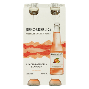 Rekorderlig Peach-Raspberry Flavour Premium Swedish Perry Nrb 4 x
