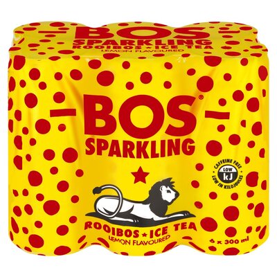 BOS Sparkling Lemon Ice Tea 300ml x 6 | PnP