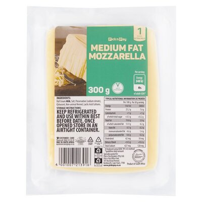 PnP Medium Fat Mozzarella 300g