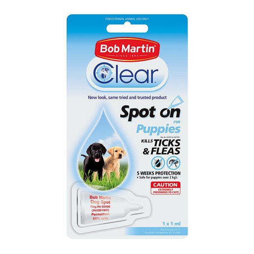 Bob Martin Puppy Tick Flea Spot On 1ml PnP