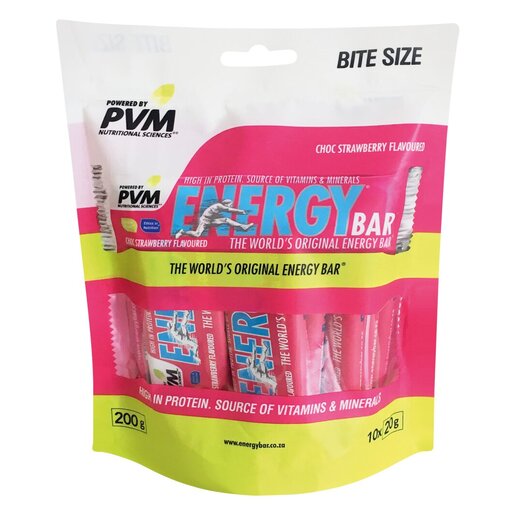 PVM Energy Bar Chocolate Strawberry Bite Size 200g | PnP