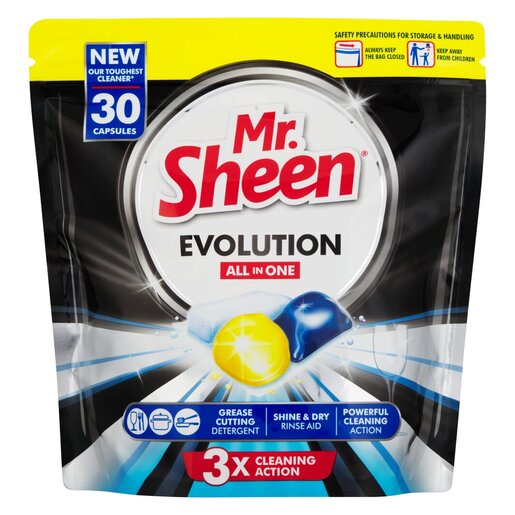 Mr Sheen Evolution Dishwashing Capsules 30 Pack PnP
