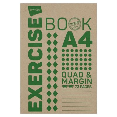 PnP A4 Quad & Margin Exercise Book 72 Pages
