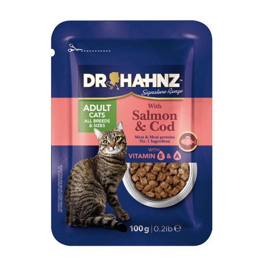 Dr Hahnz Cat Pouch Salmon & Cod 100g PnP