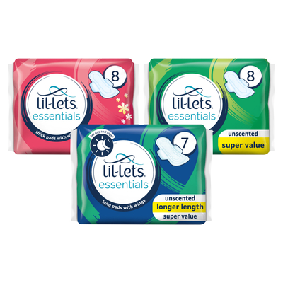Lil-lets Unscented Long Sanitary Pads 7 Pack | PnP