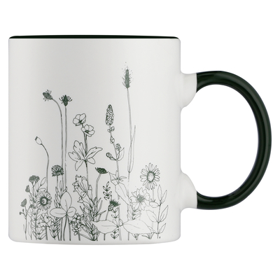 Home Color Glazed Flower Mug 350ml