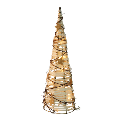 Santa's Village Tree Rattan Battery Operated 45cm | PnP