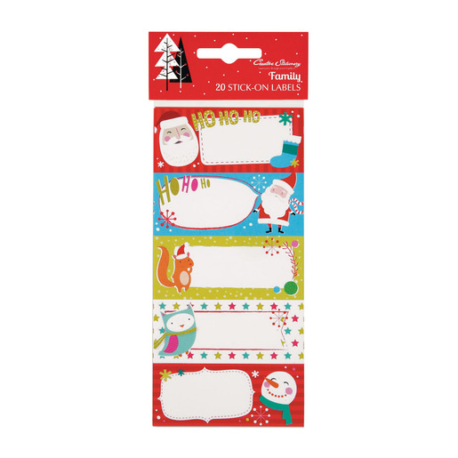 Creative Christmas Stick-on Labels 20 Pack | PnP