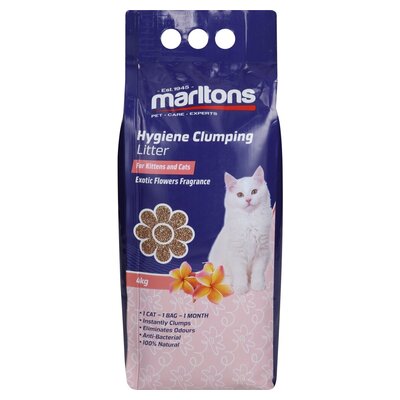 Marltons Hygiene Clumping Litter For Kittens Cats 4kg PnP