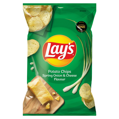 Lay's Spring Onion & Cheese Flavoured Potato Chips 120g