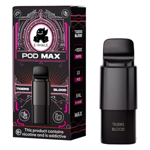 E-Xhale Tigers Blood 3% Nicotine Salt Pod-Max Series Disposable Vape