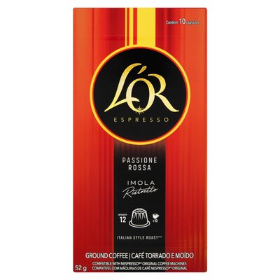 L'OR Passione Rossa Imola Ristretto Coffee Capsules 10 Pack
