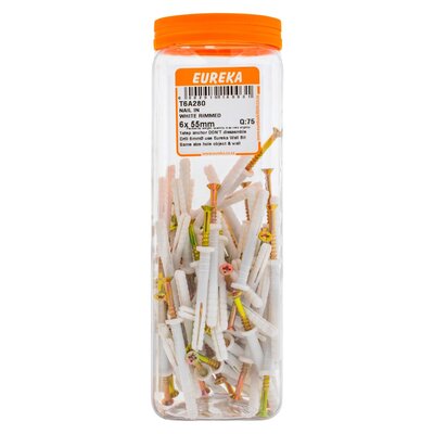Eureka Nail In White Rimmed 6 x 55mm 75 Pack | Smart Price Specials ...