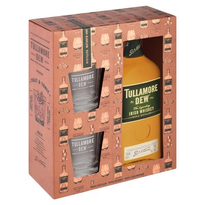 Tullamore Dew Whiskey + 2 Glass Gift Pack 750ml | PnP