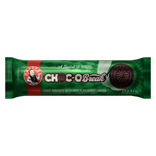 Bakers Choc O Break Mint Biscuits 125g | PnP