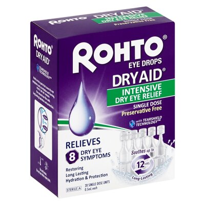 Rohto Dry Aid Single Dose Eye Drops 0.5ml 20 Pack | PnP