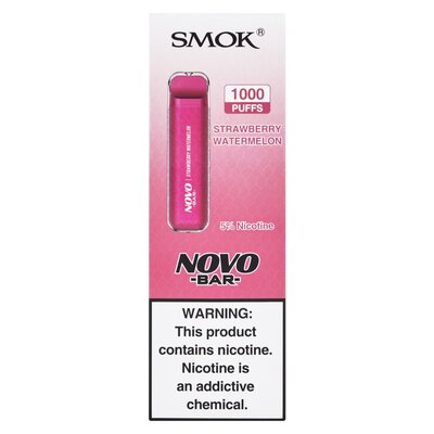 SMOK Novo Bar Pink Strawberry Watermelon 5% Disposable Vape 3ml 1000 Puffs  | PnP