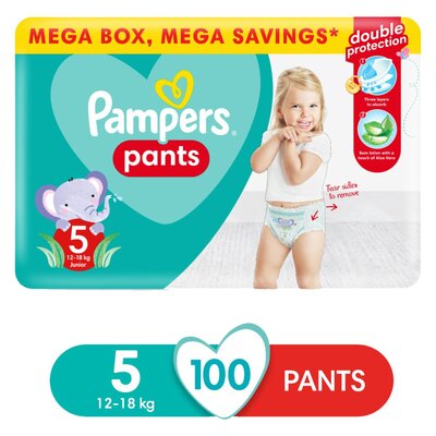 Pampers Pants Size 5 Mega Savings Box 100 Nappies