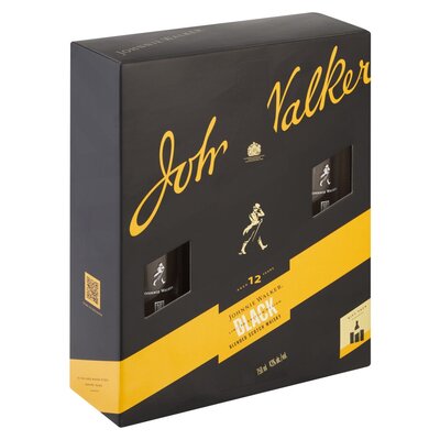 Johnnie Walker Black With 2 Glasses Gift Pack 750ml | PnP