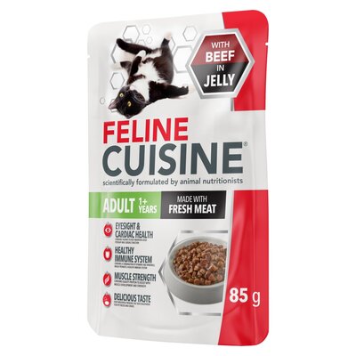 Feline Cuisine Beef in Jelly Adult Wet Cat Food 85g | PnP