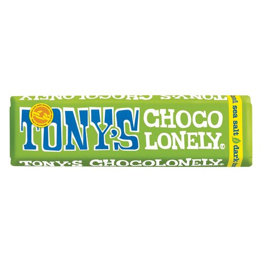 Tony's Chocolonely Dark Chocolate Bar with Almonds and Sea Salt, 6.35 oz, Pack of 15