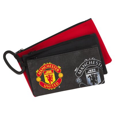 Man United 3 Compartment Pencil Case