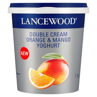 Lancewood Double Cream Orange & Mango Yoghurt 1kg
