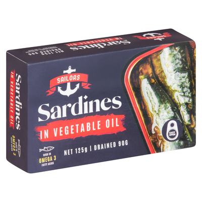 Sailors Sardines In Vegetable Oil 125g | PnP
