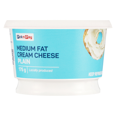 PnP Medium Fat Plain Cream Cheese 175g