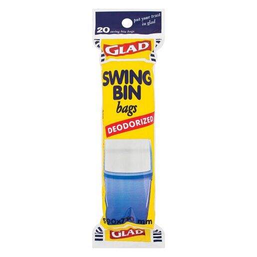 Glad Deodorized Swing Bin Bags 590mm x 750mm 20 Pack PnP