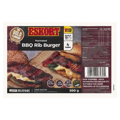 Eskort Marinated Rib Burgers 500g