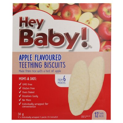 Hey Baby Apple Teething Biscuit 50g