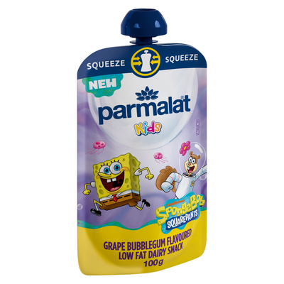 Parmalat Spongebob Squarepants Grape Bubblegum Flavoured Low Fat Dairy ...