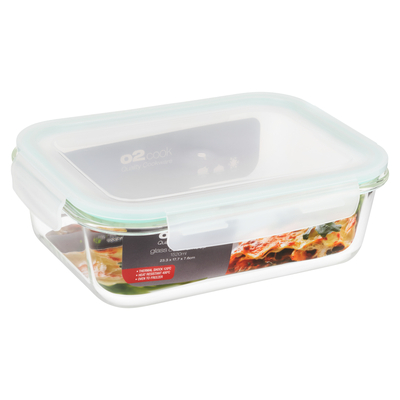 O2 Cook Glass Cook & Keep Rectangular Container 1520ml | Smart Price ...