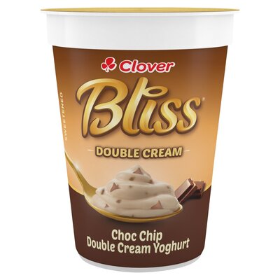 Clover Bliss Choc Chip Double Cream  Yoghurt 150g
