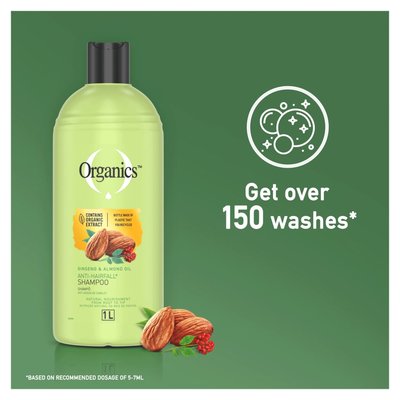 Organics Ginseng & Almond Oil Anti Hair Loss Shampoo 1L | PnP