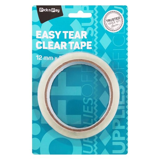 PnP Easy Tear Clear Tape 12mm x 50m PnP